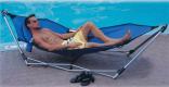 Deluxe portable hammock blue