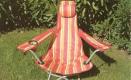 Backpack beach chair stripes