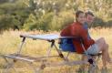 Portable outdoor table blue